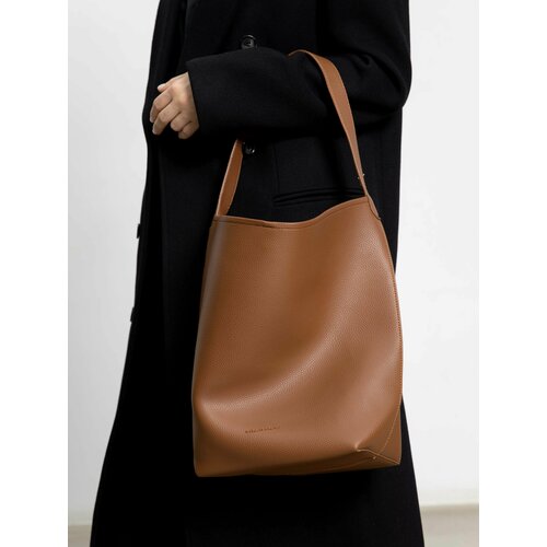 женская сумка-шоперы nstc moscow, коричневая