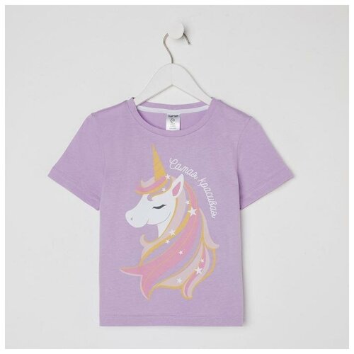 футболка promarket для девочки, фиолетовая