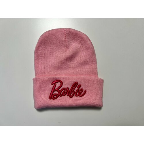 женская вязаные шапка barbie, розовая