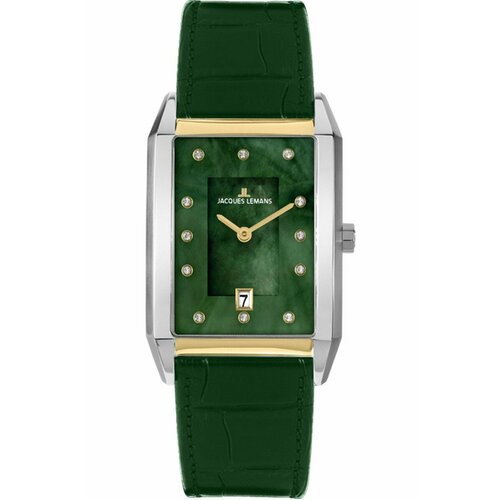 женские часы jacques lemans, зеленые