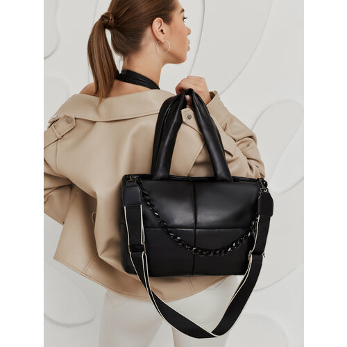 женская сумка-шоперы jils, черная