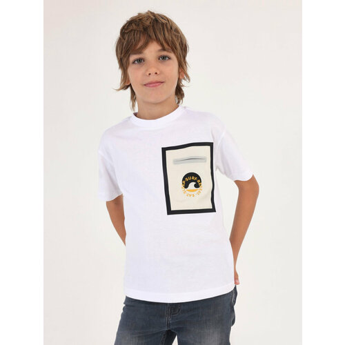 футболка mayoral для мальчика, белая
