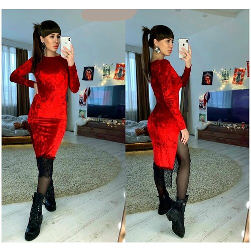 женское вечерние платье noname, красное