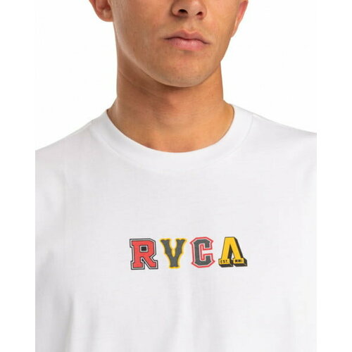 мужская футболка с круглым вырезом rvca, белая