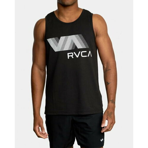 мужская футболка с круглым вырезом rvca, черная