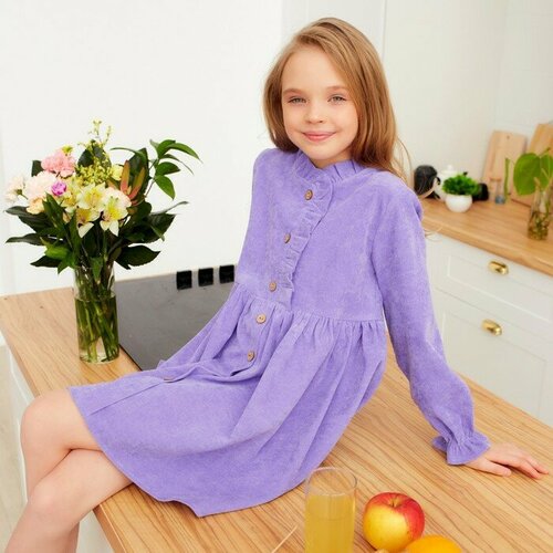 повседневные платье minaku для девочки, фиолетовое