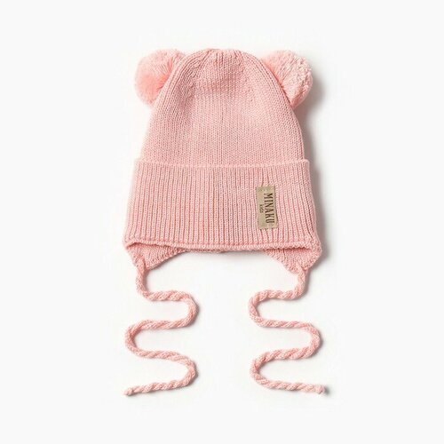 шапка minaku для девочки, розовая