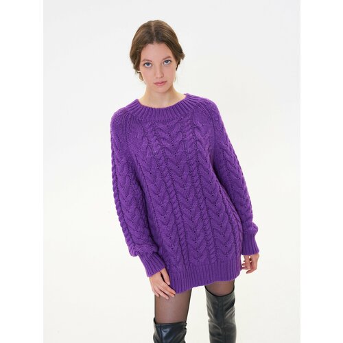 женский свитер удлиненные vosq, фиолетовый