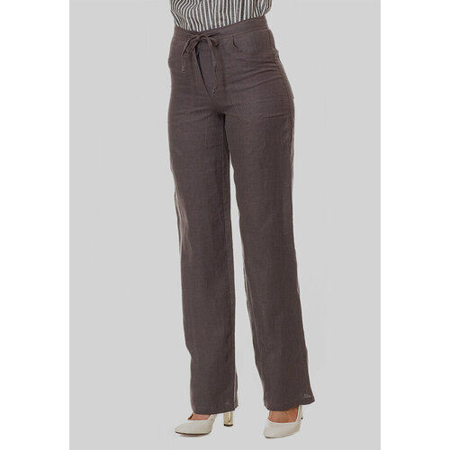 женские брюки с высокой посадкой gabriela, коричневые
