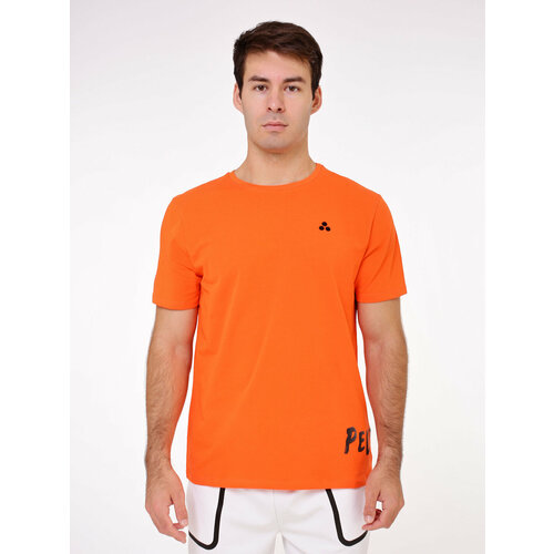 мужская футболка с принтом peuterey, оранжевая