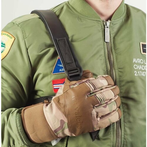 мужские кожаные перчатки army-market, коричневые