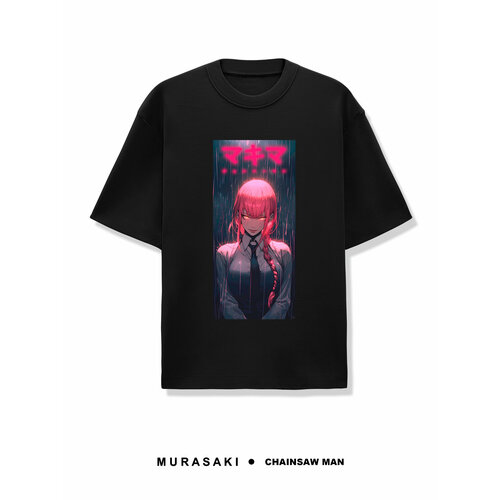 женская футболка murasaki, черная