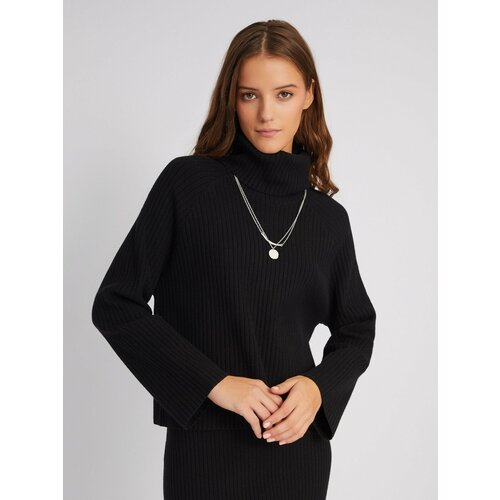 женский свитер удлиненные zolla, черный