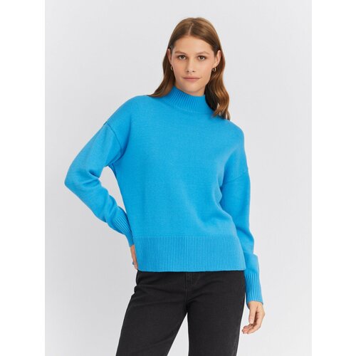 женский свитер удлиненные zolla, голубой