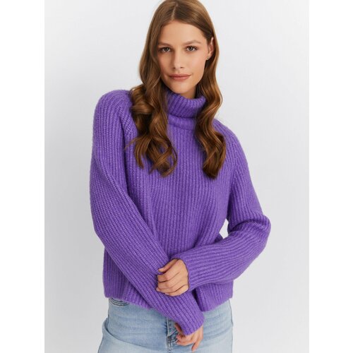 женский свитер удлиненные zolla, фиолетовый