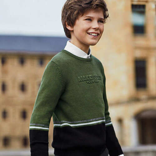 свитер удлиненные nukutavake для мальчика, зеленый