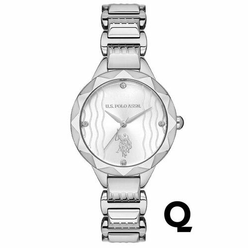 женские часы u.s. polo assn, серебряные