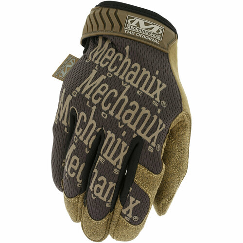 мужские кожаные перчатки mechanix, коричневые