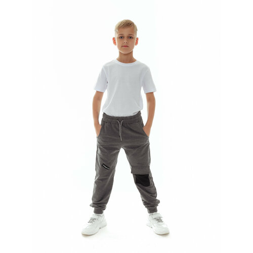 брюки джоггеры superkinder для мальчика, серые