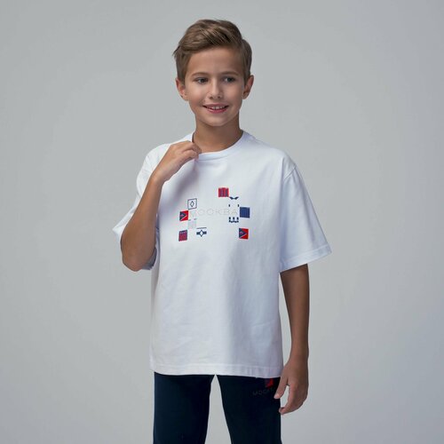 спортивные футболка фк динамо москва для мальчика, белая