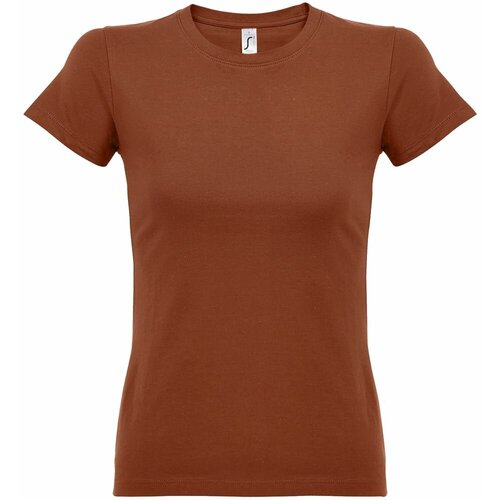 женская футболка molti, коричневая