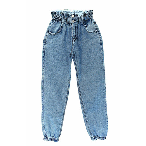 джинсы с высокой посадкой eleysa jeans для девочки, синие