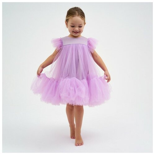 свободные платье kaftan для девочки, фиолетовое