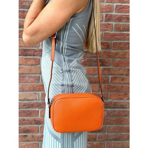 женская кожаные сумка ripani, оранжевая