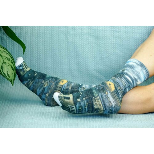 женские носки хлопковые cotton print, серые