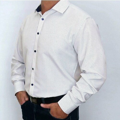 мужская рубашка с длинным рукавом westtiger, белая