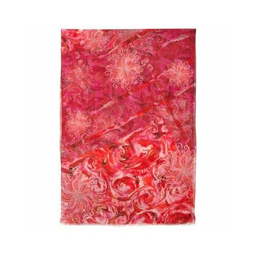 женский шерстяные шарф павловопосадская платочная мануфактура, красный
