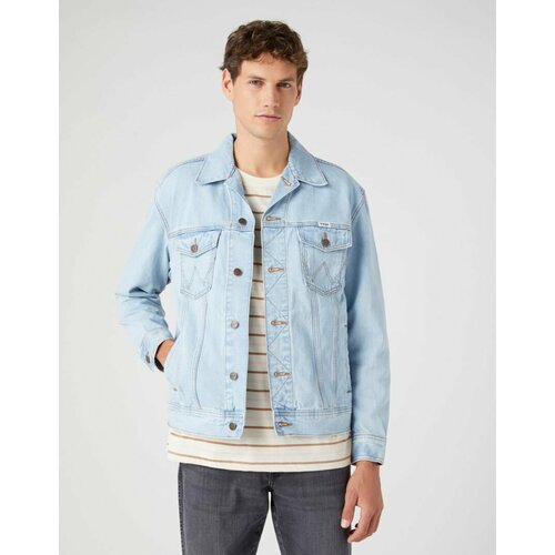 мужская джинсовые куртка wrangler, голубая