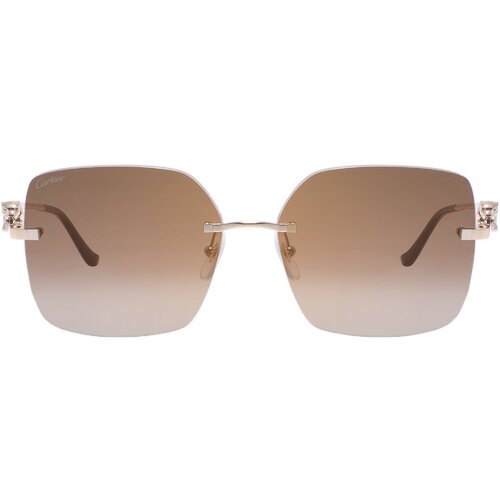 женские солнцезащитные очки cartier, золотые