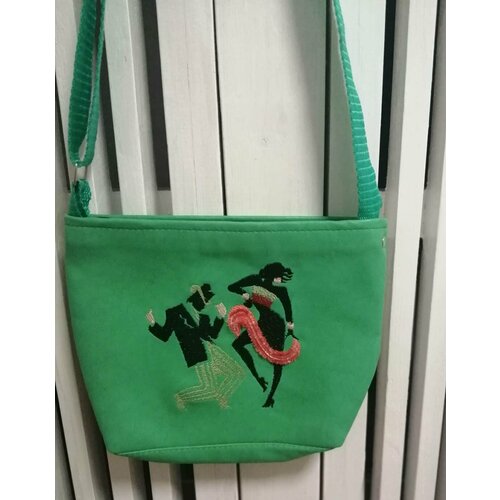 женская сумка для обуви ручная работа, зеленая