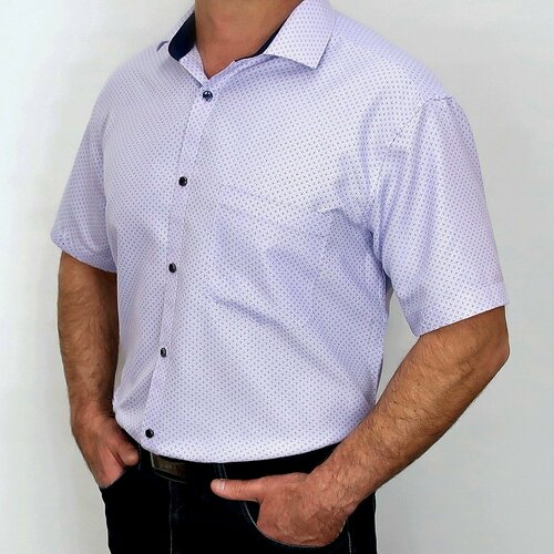 мужская рубашка с коротким рукавом westtiger, фиолетовая