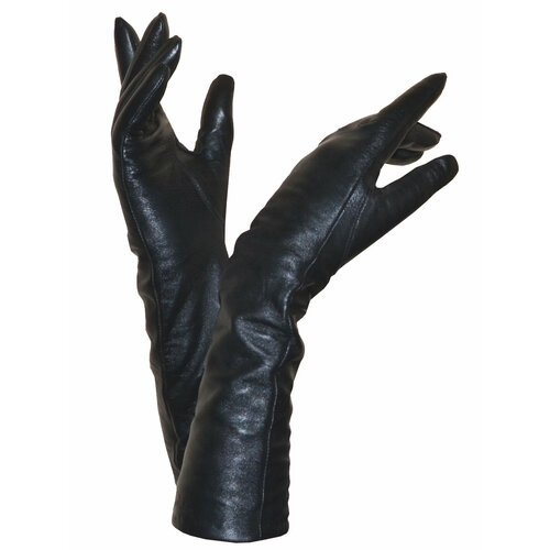 женские кожаные перчатки falner, черные