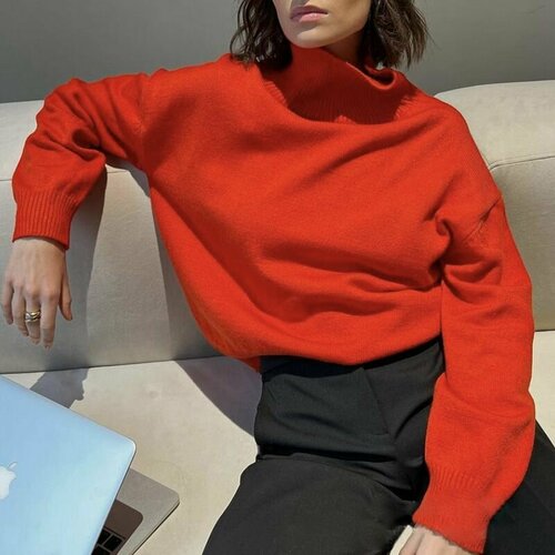 женский свитер нет бренда, оранжевый