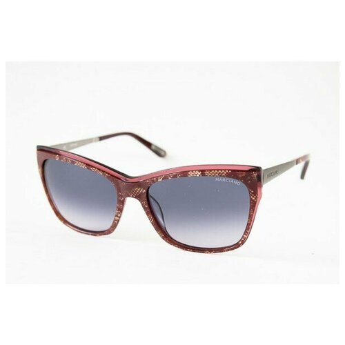 женские солнцезащитные очки кошачьи глаза marciano, бордовые