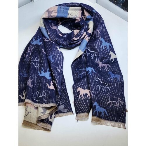 женский вязаные шарф сток цена, голубой
