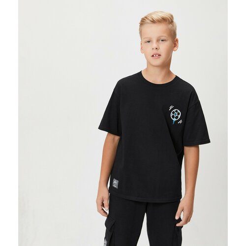 спортивные футболка зенит для мальчика, черная