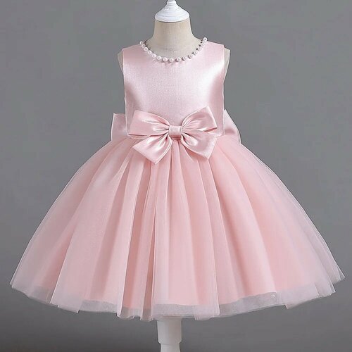 платье без рукавов max garment для девочки, розовое