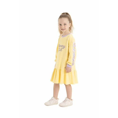 платье макси карамелли для девочки, желтое
