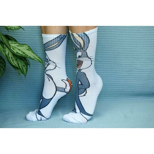женские носки хлопковые cotton print, серые