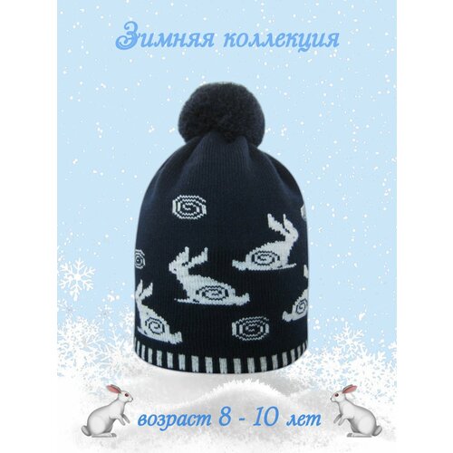 шерстяные шапка советская перчаточная фабрика для мальчика, синяя