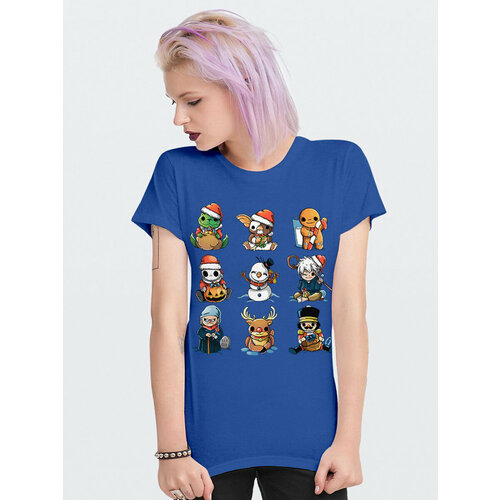 женская футболка с принтом dreamshirts studio, синяя