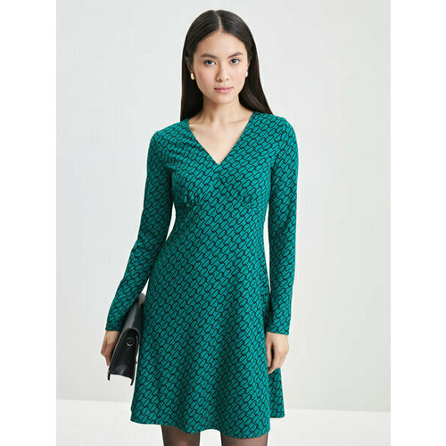 женское платье макси zarina, зеленое