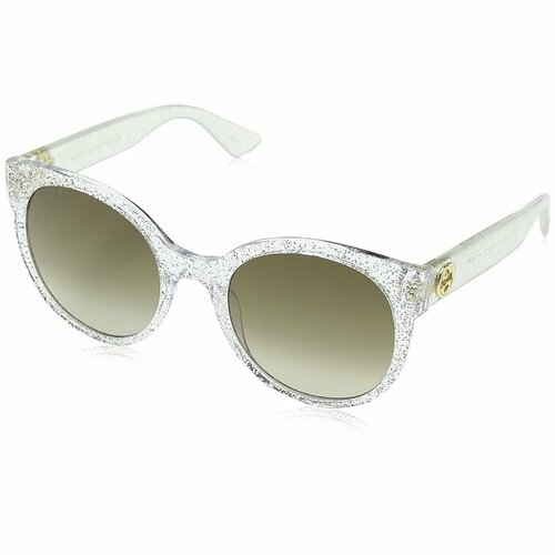 женские круглые солнцезащитные очки gucci, серебряные