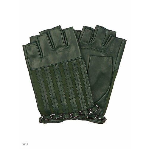 женские кожаные перчатки chansler, зеленые