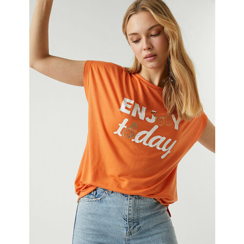 мужская спортивные футболка koton, оранжевая