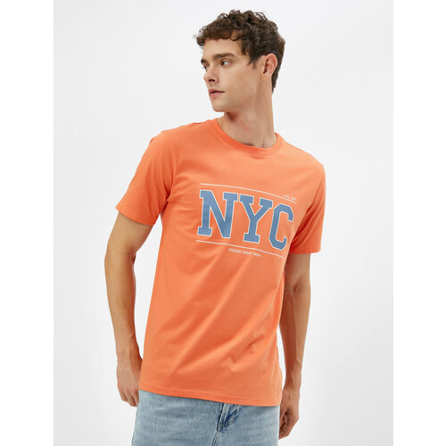 мужская спортивные футболка koton, оранжевая